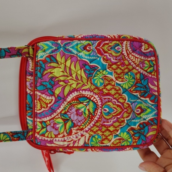 Vera Bradley Paisley In Paradise Crossbody Bag Multiple Pockets Adjustable Strap - Picture 10 of 10